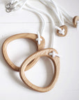 RINGS anillas de gimnasia | roble - cuerda blanca