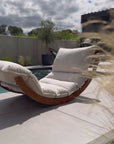 LAAKSO outdoor lounger | brown