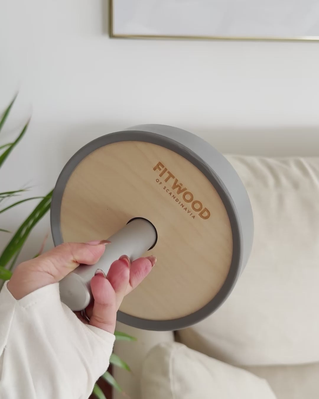 KIVI exercise wheel | birch - grey – FitWood