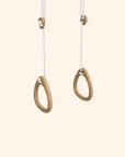 RINGS anillas de gimnasia | roble - cuerda blanca