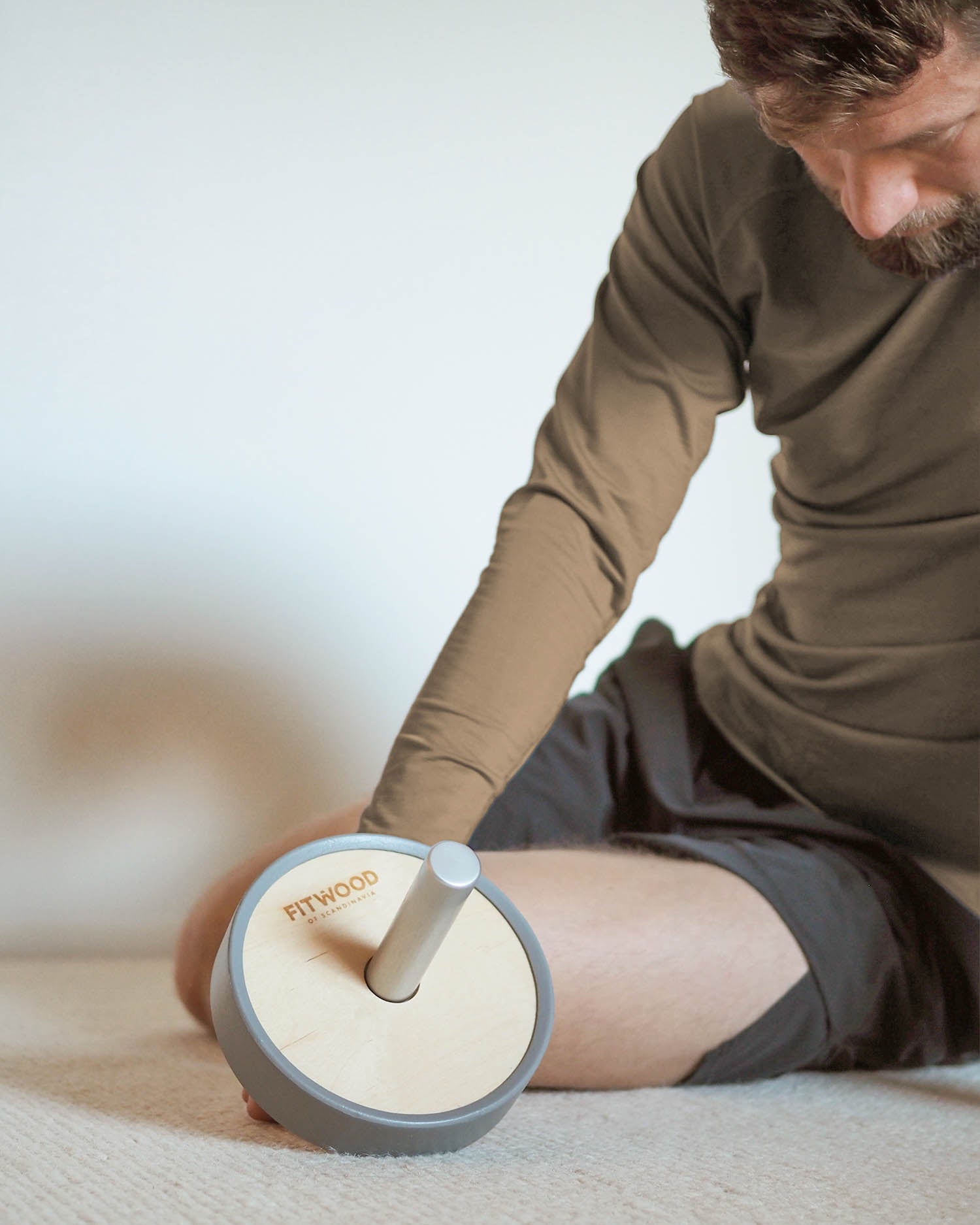 KIVI exercise wheel birch grey – FitWood