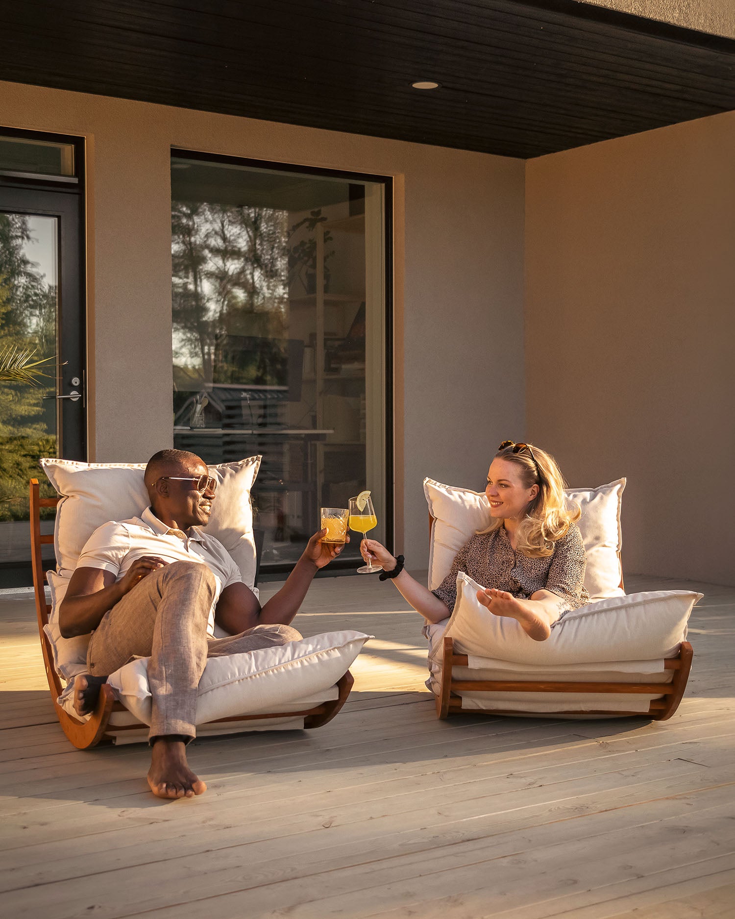 LAAKSO outdoor lounger | brown – FitWood