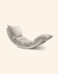 Chaise longue à bascule LAAKSO, coussin OHRA et cales | ensemble beige