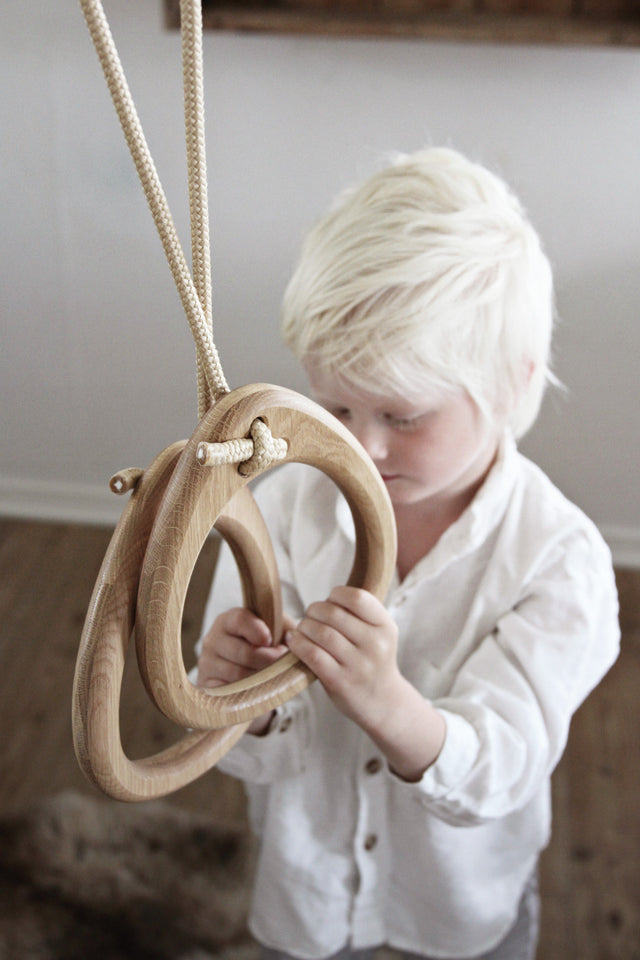 RINGS gymnastikringar | ek - beige rep