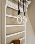 ULPU MINI gym rings | white waxed - black straps