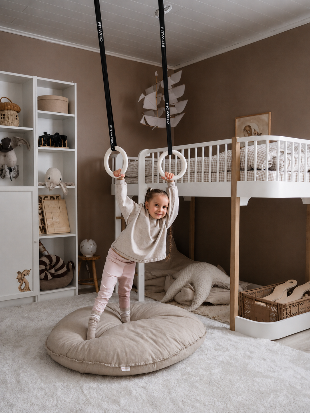 ULPU MINI anelli da ginnastica | bianco