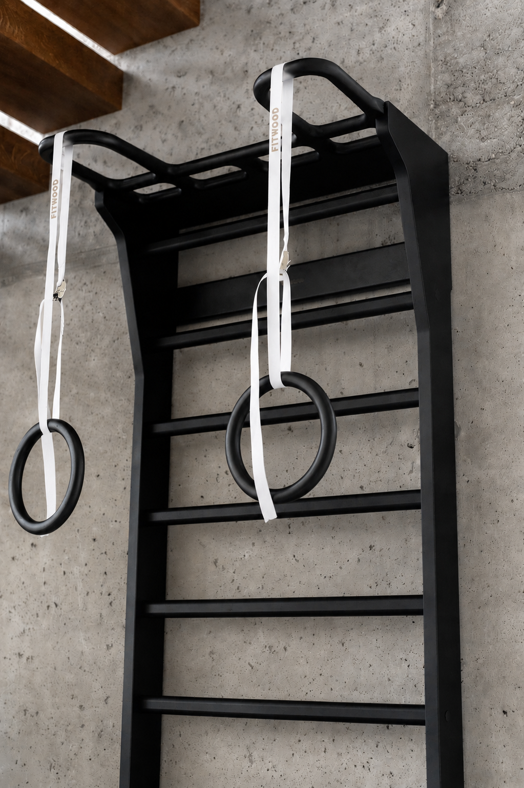 ULPU gym rings | black - white straps