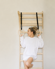 ULPU gym rings | white waxed - black straps