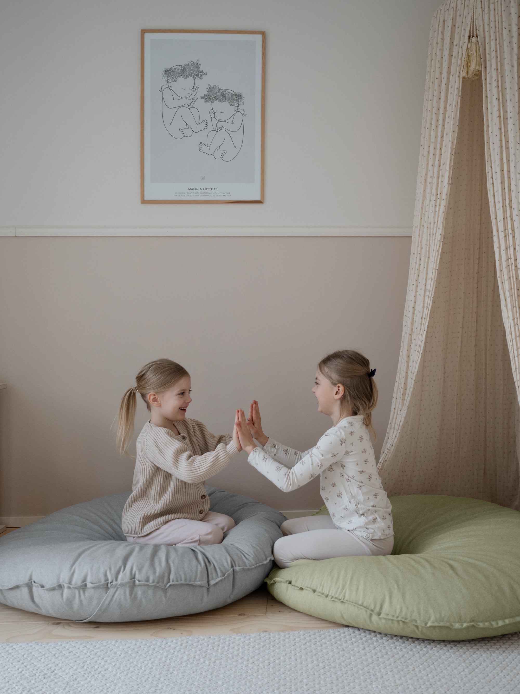 Coussin de sol LEMPI | bleu clair