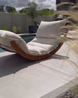LAAKSO outdoor lounger | brown