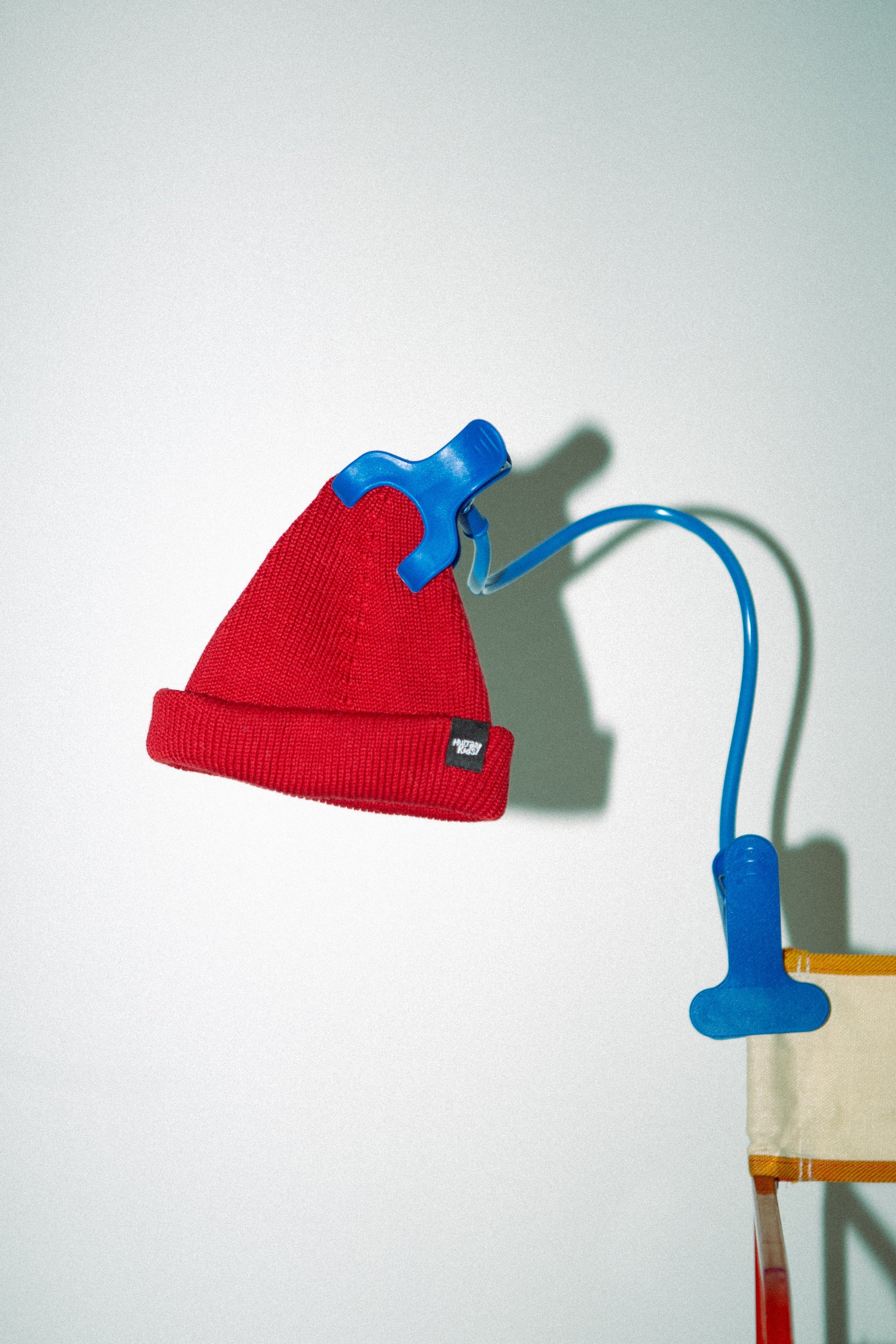 Beam cotton beanie | red