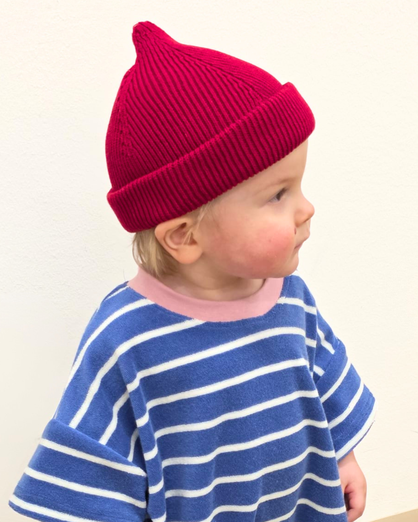 Beam cotton beanie | red